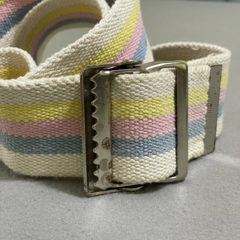 Vintage Belt 100% Cotton Metal Buckle Gait Mobility Unisex 48
